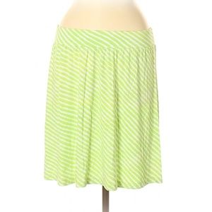 Ann Taylor Neon Green Striped Skirt